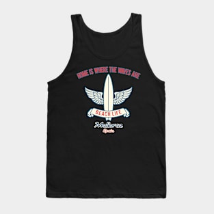 Mallorca surf slogan Tank Top